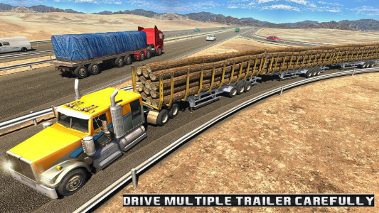 اسکرین شات 1 بازی Long Trailer Truck Wood Cargo