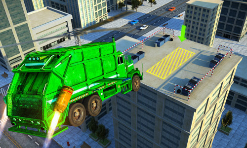 اسکرین شات برنامه Flying Garbage Truck Simulator 1