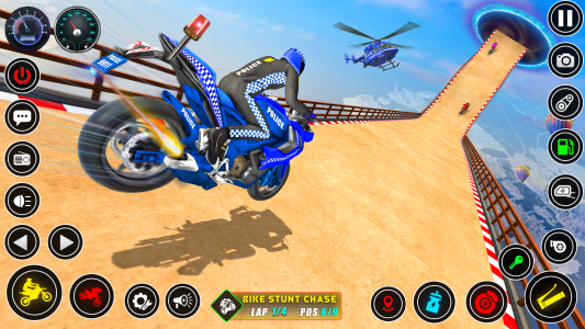 اسکرین شات بازی Police bike Stunt Bike Racing 6