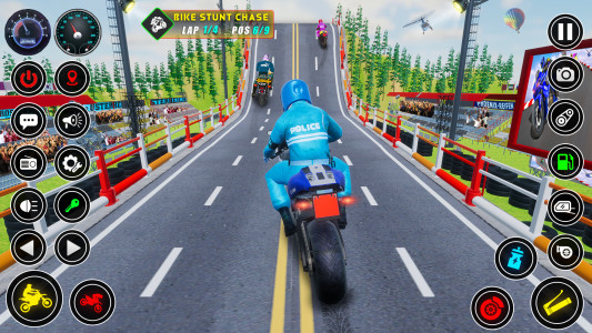 اسکرین شات بازی Police bike Stunt Bike Racing 4