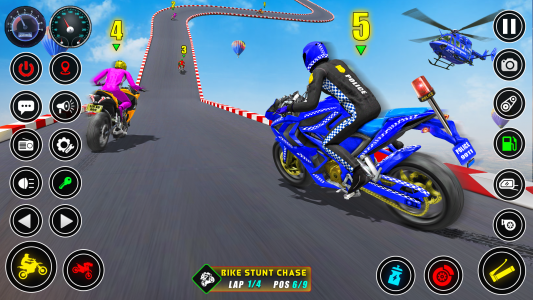 اسکرین شات بازی Police bike Stunt Bike Racing 8