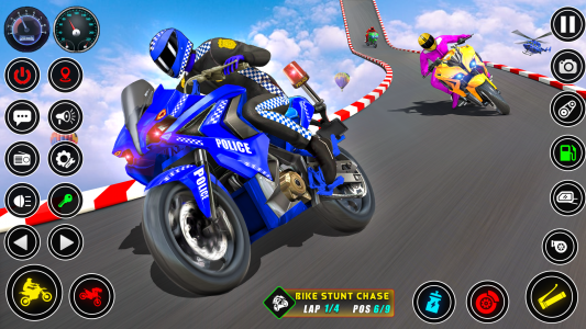اسکرین شات بازی Police bike Stunt Bike Racing 4