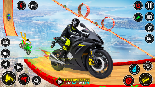 اسکرین شات بازی Police bike Stunt Bike Racing 1
