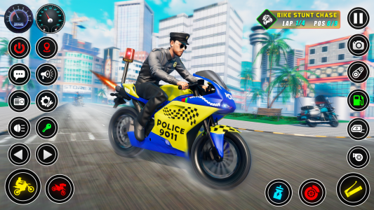 اسکرین شات بازی Police bike Stunt Bike Racing 2