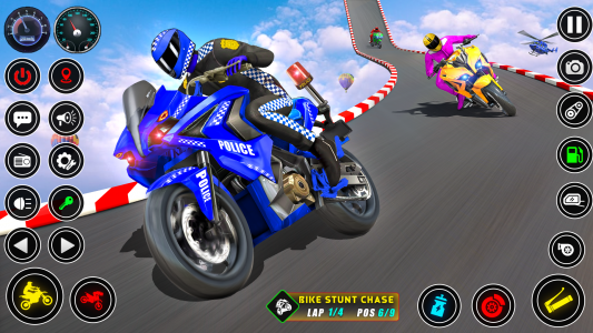 اسکرین شات بازی Police bike Stunt Bike Racing 5