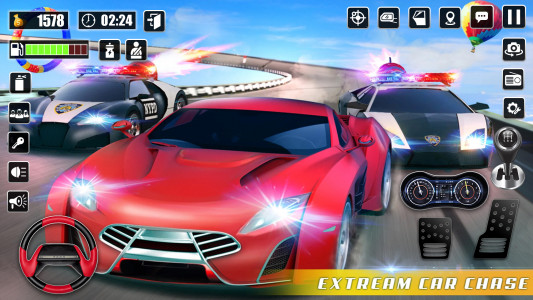 اسکرین شات 7 برنامه Crazy Car Chase: Police Games