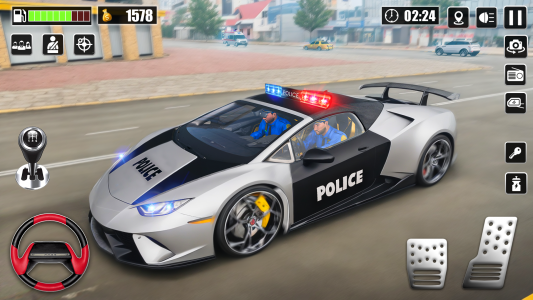 اسکرین شات 1 برنامه Crazy Car Chase: Police Games
