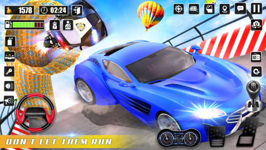 اسکرین شات 6 برنامه Crazy Car Chase: Police Games