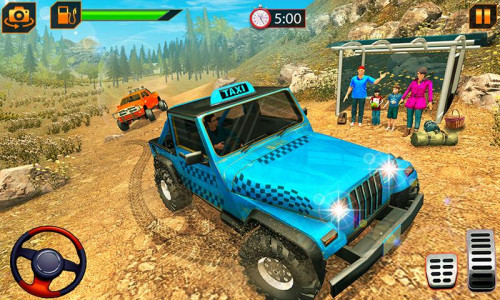 اسکرین شات بازی Off-Road Taxi Driving Games 1