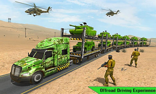 اسکرین شات برنامه US Army Train Transporter Truck Driving Games 2