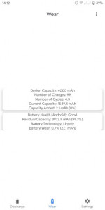 اسکرین شات برنامه Capacity Info: Find out battery wear 3