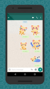اسکرین شات برنامه WAStickerApps Cat Stickers For WhatsApp 4