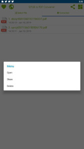 اسکرین شات 5 برنامه EPUB to PDF Converter
