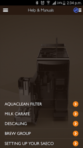 اسکرین شات برنامه Saeco Avanti espresso machine 5