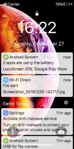 اسکرین شات برنامه Lock Screen Iphone Style 1