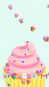 اسکرین شات برنامه Cute Cupcakes Live Wallpaper 6