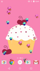 اسکرین شات برنامه Cute Cupcakes Live Wallpaper 2