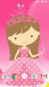 اسکرین شات برنامه Cute Princess Live Wallpaper 1