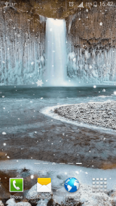 اسکرین شات برنامه Frozen Waterfall HD Wallpaper 7