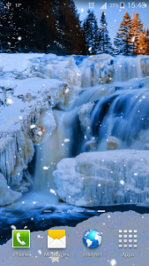 اسکرین شات برنامه Frozen Waterfall HD Wallpaper 2