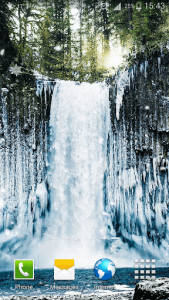 اسکرین شات برنامه Frozen Waterfall HD Wallpaper 8