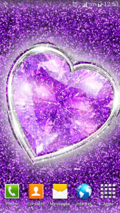 اسکرین شات برنامه Glitter Heart Live Wallpaper 4