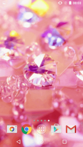 اسکرین شات برنامه Pink Diamonds Live Wallpaper 3