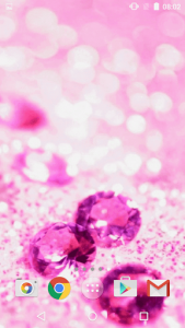 اسکرین شات برنامه Pink Diamonds Live Wallpaper 1