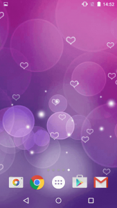 اسکرین شات برنامه Purple Hearts Live Wallpaper 3