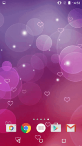 اسکرین شات برنامه Purple Hearts Live Wallpaper 7