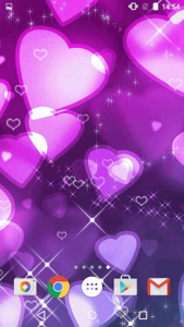 اسکرین شات برنامه Purple Hearts Live Wallpaper 1
