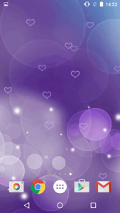 اسکرین شات برنامه Purple Hearts Live Wallpaper 2