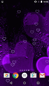 اسکرین شات برنامه Purple Hearts Live Wallpaper 6