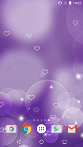 اسکرین شات برنامه Purple Hearts Live Wallpaper 4