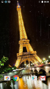 اسکرین شات برنامه Rainy Paris Live Wallpaper 1