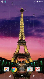 اسکرین شات برنامه Rainy Paris Live Wallpaper 3