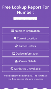 اسکرین شات 2 برنامه Phone Number Lookup