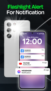 اسکرین شات برنامه LED Flashlight - Flash Alert 3