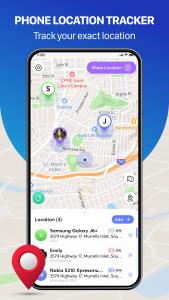اسکرین شات برنامه Phone Tracker & GPS Location 2