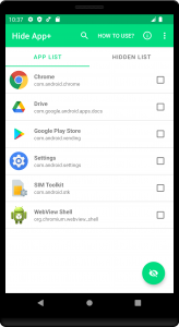 اسکرین شات برنامه Hide Apps Plus 5