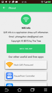 اسکرین شات برنامه Wifi Info 3