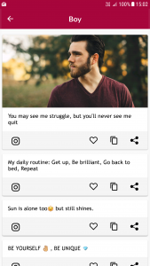 اسکرین شات برنامه Captions for photos 6