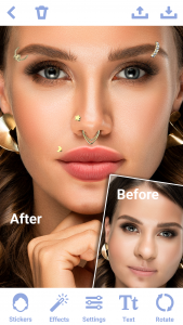 اسکرین شات 2 برنامه Rhinoplasty App: Nose Editor