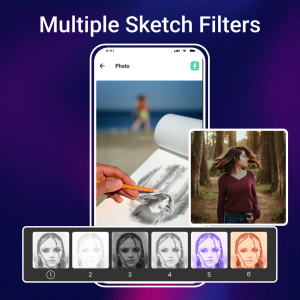 اسکرین شات برنامه Pencil Sketch Maker: Photo App 8