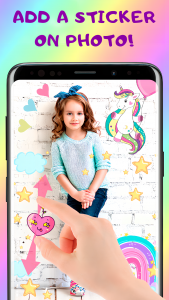 اسکرین شات برنامه Unicorn Photo Stickers 2