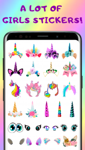 اسکرین شات 3 برنامه Unicorn Photo Stickers