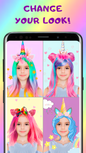 اسکرین شات 1 برنامه Unicorn Photo Stickers