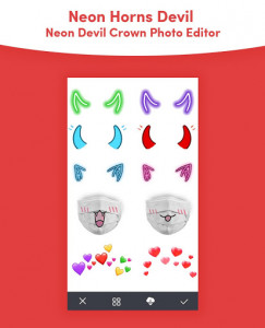 اسکرین شات برنامه Neon Horns Devil - Neon Devil Crown Photo Editor 3