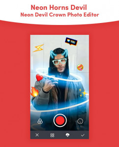 اسکرین شات برنامه Neon Horns Devil - Neon Devil Crown Photo Editor 1