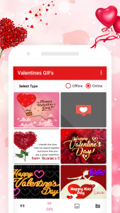 اسکرین شات برنامه Valentine's Day Gif Images 1